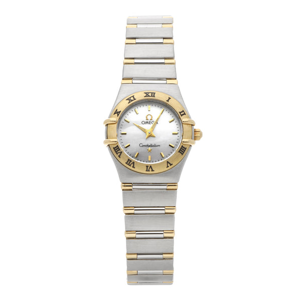 Reloj Omega para dama modelo Constellation vistas en oro amarillo 18 kilates.