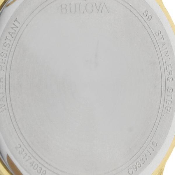 Reloj Bulova para caballero en acero chapa correa piel.