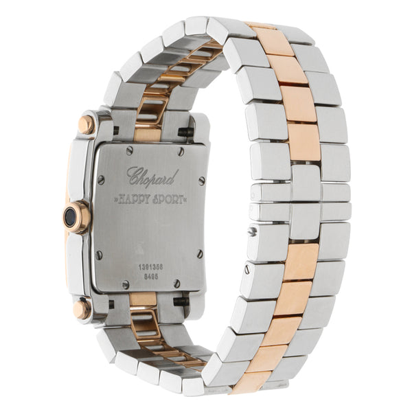 Reloj Chopard para dama modelo Happy Sport vistas en oro rosa 18 kilates.