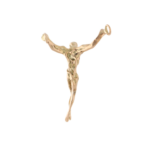 Cristo diseño especial en oro amarillo 14 kilates.