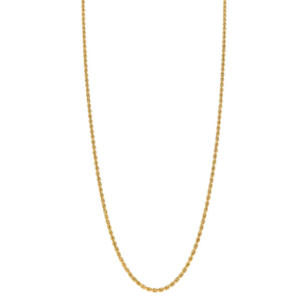 Collar eslabón torzal en oro amarillo 14 kilates.