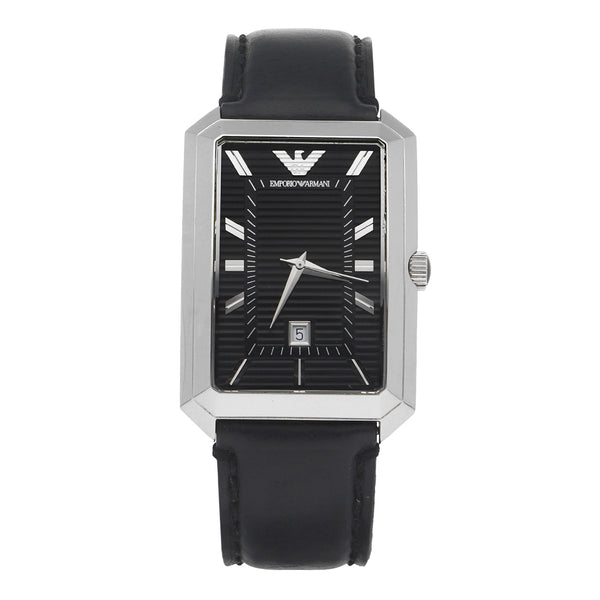 Reloj Emporio Armani para caballero en acero inoxidable correa piel.