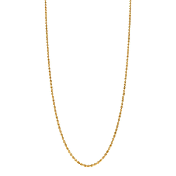 Collar eslabón torzal en oro amarillo 14 kilates.