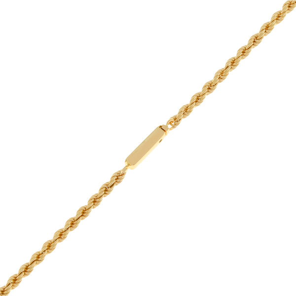 Collar eslabón torzal en oro amarillo 14 kilates.