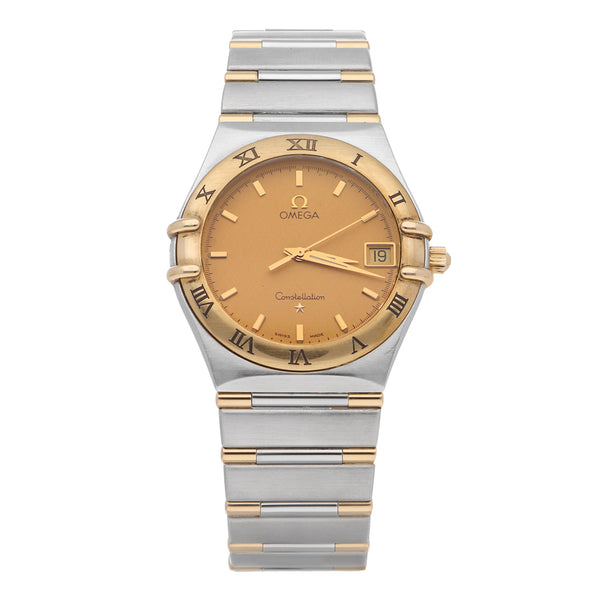 Reloj Omega para caballero modelo Constellation vistas en oro amarillo 18 kilates.