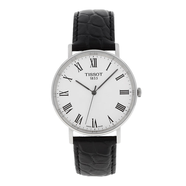 Reloj Tissot para caballero en acero inoxidable correa piel.