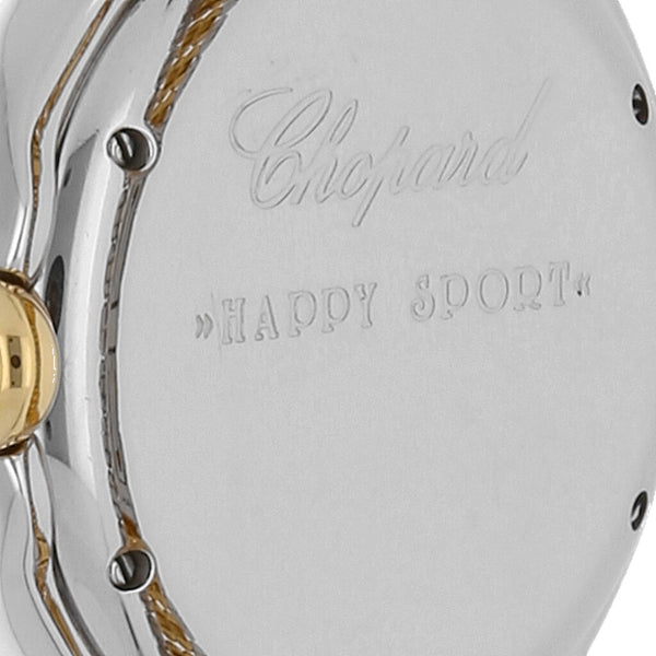 Reloj Chopard para dama modelo Happy Sport vistas en oro amarillo 18 kilates.