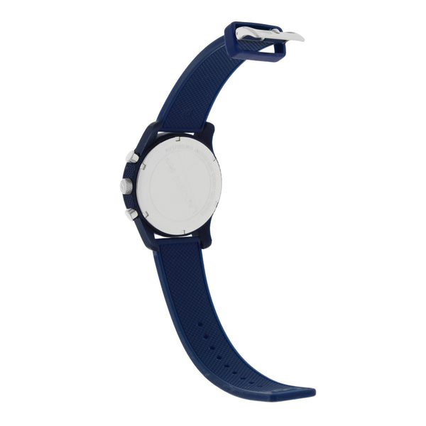 Reloj Lacoste para caballero en acero inoxidable correa caucho.