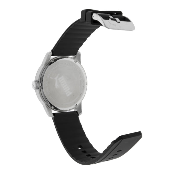 Reloj Puma para caballero en acero inoxidable correa caucho.