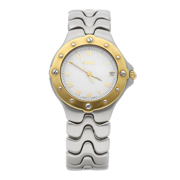 Reloj Ebel para caballero modelo Sportwave bisel en oro amarillo 18 kilates.