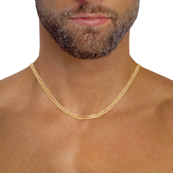 Collar eslabón nudo egipcio en oro amarillo 14 kilates.