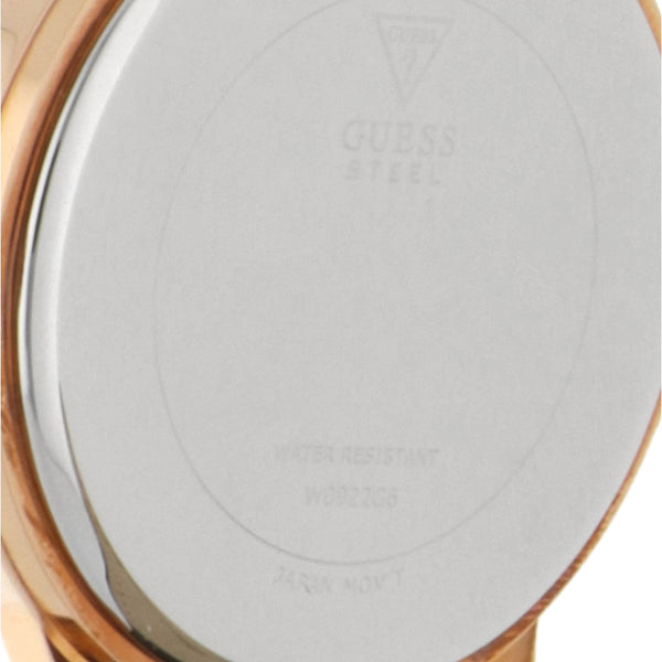 Reloj Guess para caballero en acero chapa correa piel.