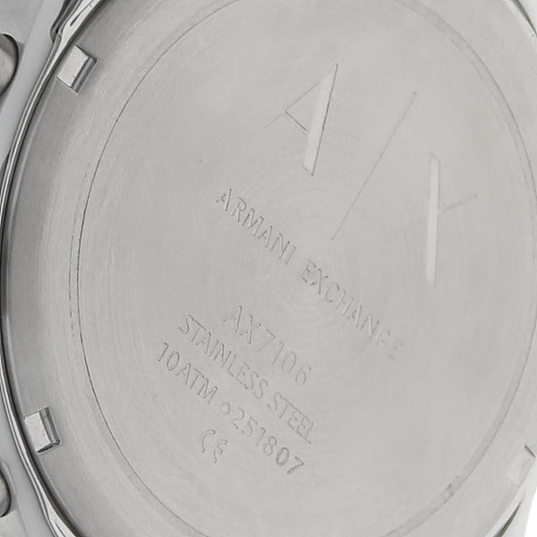 Reloj Armani Exchange para caballero en acero inoxidable vistas caucho.