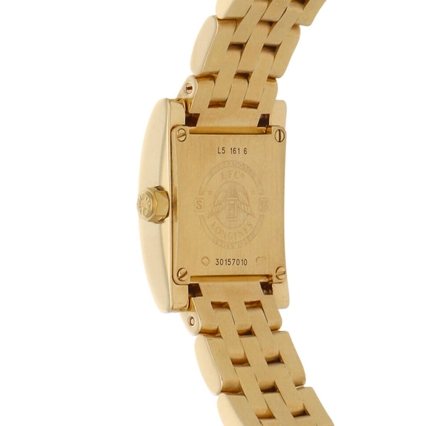 Reloj Longines para dama modelo Dolce Vita en oro amarillo 18 kilates.