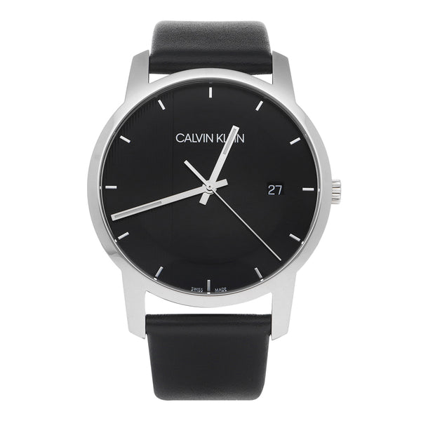 Reloj Calvin Klein para caballero en acero inoxidable correa piel.