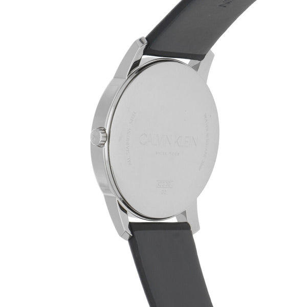 Reloj Calvin Klein para caballero en acero inoxidable correa piel.