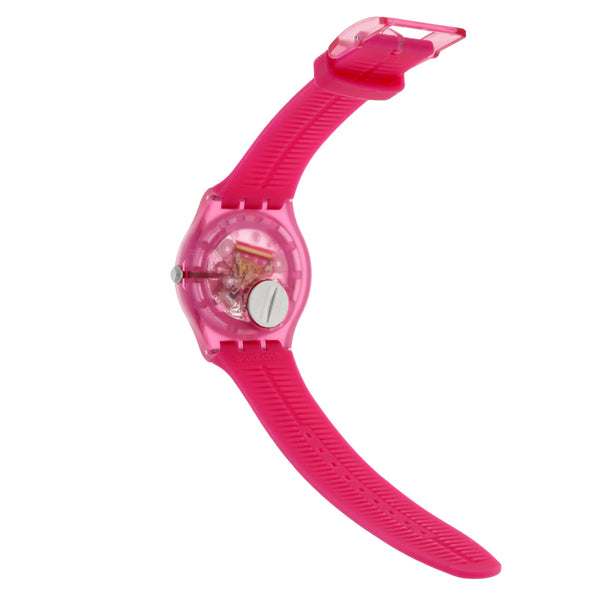 Reloj Swatch para dama en plástico correa silicona.