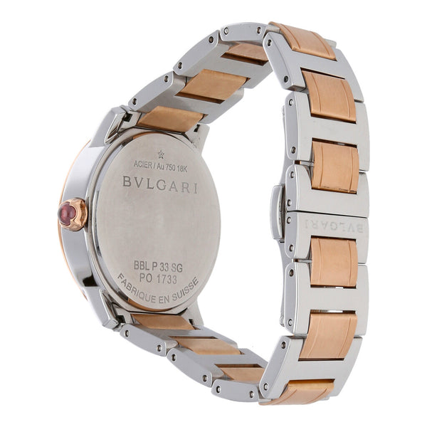 Reloj Bvlgari para dama/unisex modelo Bvlgari Bvlgari vistas en oro rosa 18 kilates.