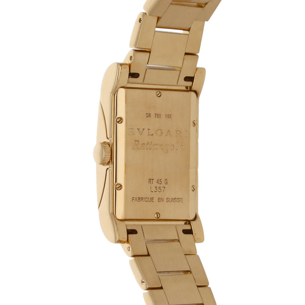 Reloj Bvlgari para dama modelo Rettangolo en oro amarillo 18 kilates.