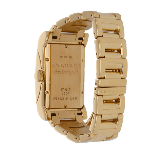 Reloj Bvlgari para dama modelo Rettangolo en oro amarillo 18 kilates.