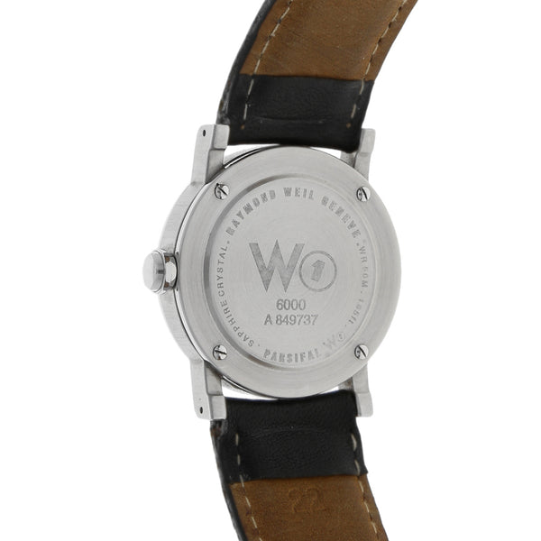 Reloj Raymond Weil para caballero en acero inoxidable correa piel.