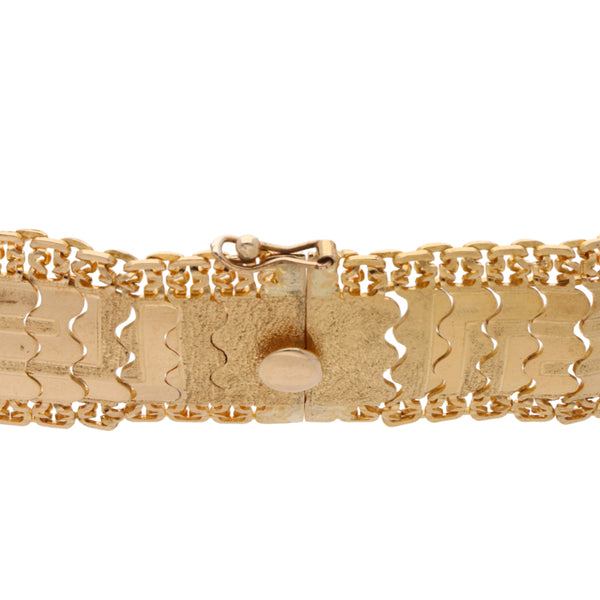 Pulsera eslabón articulado en oro amarillo 18 kilates.