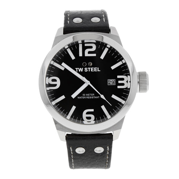 Reloj Tw Steel para caballero en acero inoxidable correa piel.