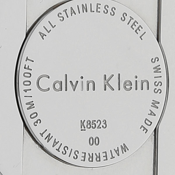 Reloj Calvin Klein para caballero en acero inoxidable correa piel.