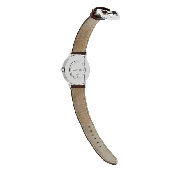 Reloj Calvin Klein para caballero en acero inoxidable correa piel.