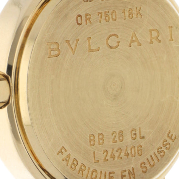 Reloj Bvlgari para dama modelo Bvlgari Bvlgari caja en oro amarillo 18 kilates.