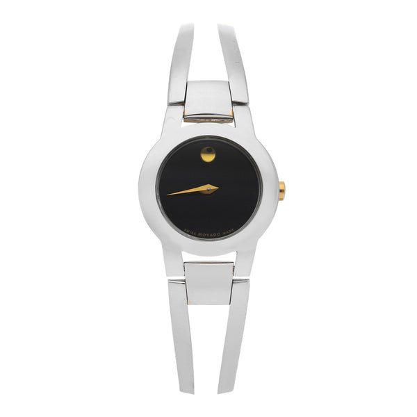 Reloj Movado para dama en acero inoxidable.