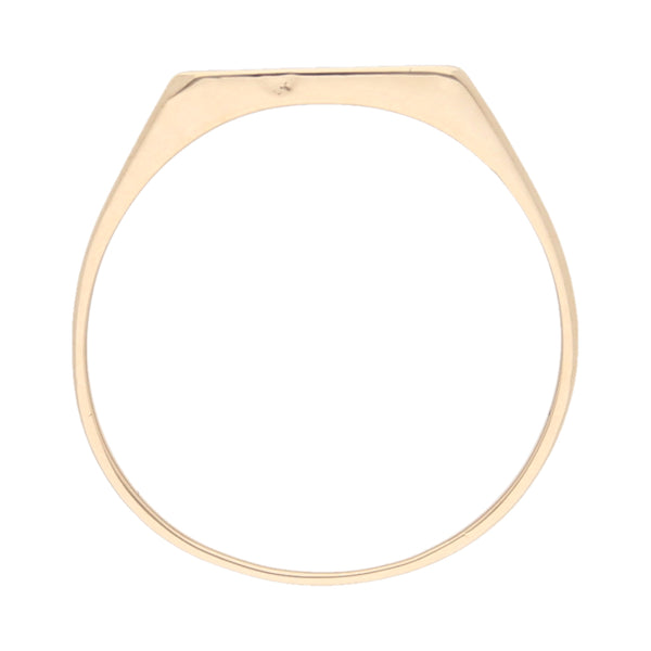 Anillo tipo sello con esmalte en oro amarillo 14 kilates.