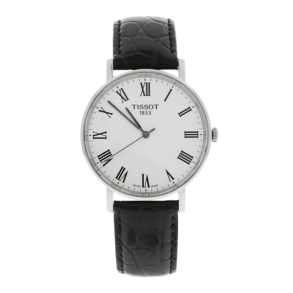 Reloj Tissot para caballero en acero inoxidable correa piel.