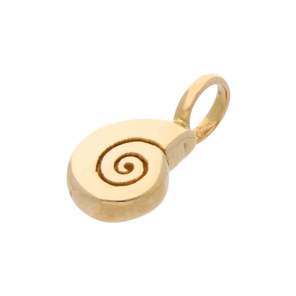 Dije diseño especial motivo caracol en oro amarillo 18 kilates.