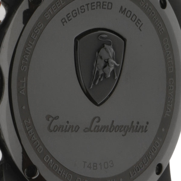 Reloj Tonino Lamborghini para caballero en acero PVD correa piel.