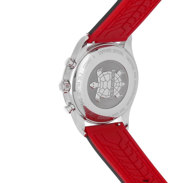 Reloj Certina para caballero en acero inoxidable correa silicona.