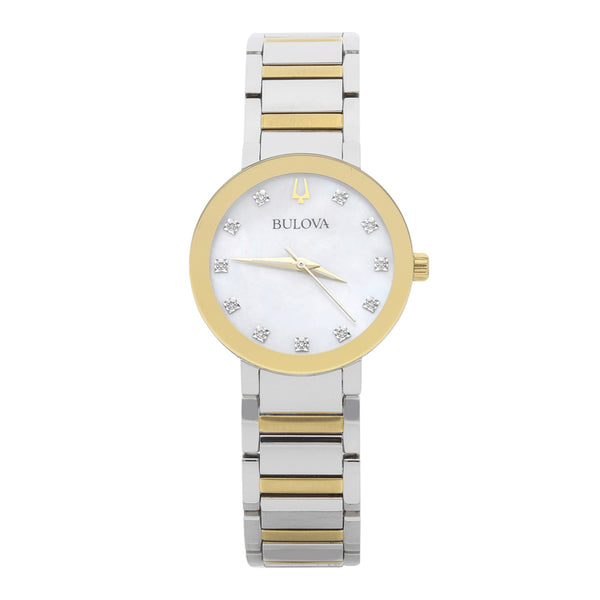 Reloj Bulova para dama en acero inoxidable vistas chapa.