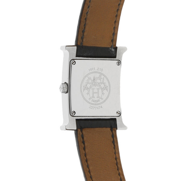 Reloj Hermès para dama en acero inoxidable correa piel.