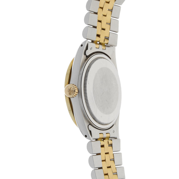 Reloj Rolex para caballero modelo Oyster Perpetual DateJust vistas en oro amarillo 18 kilates.