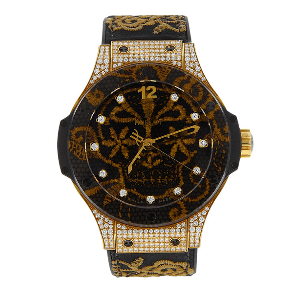 Reloj Hublot para caballero/unisex modelo Big Bang caja en oro amarillo 18 kilates.