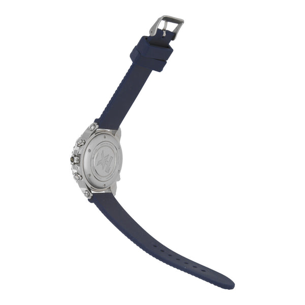 Reloj Timex para caballero en acero inoxidable correa silicona.