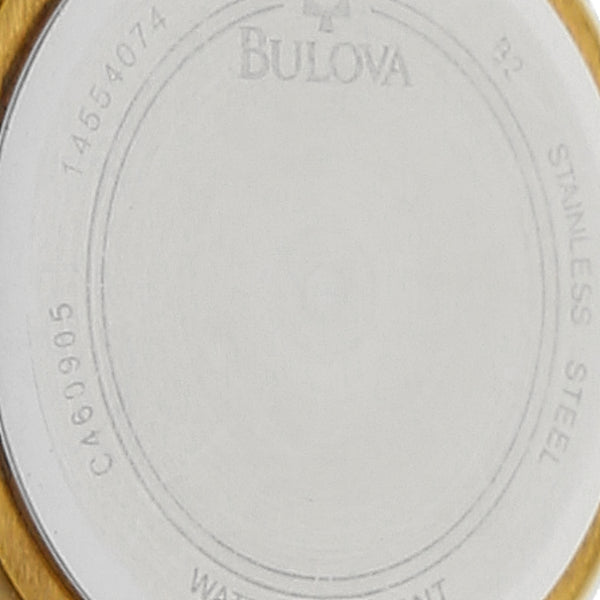 Reloj Bulova para dama en acero chapa.