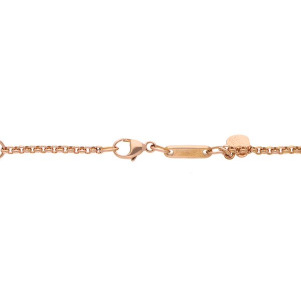 Pulsera eslabón cruzado firma Chopard en oro rosa 18 kilates.