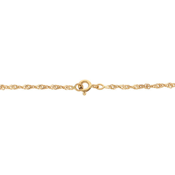 Pulsera eslabón torzal en oro amarillo 18 kilates.