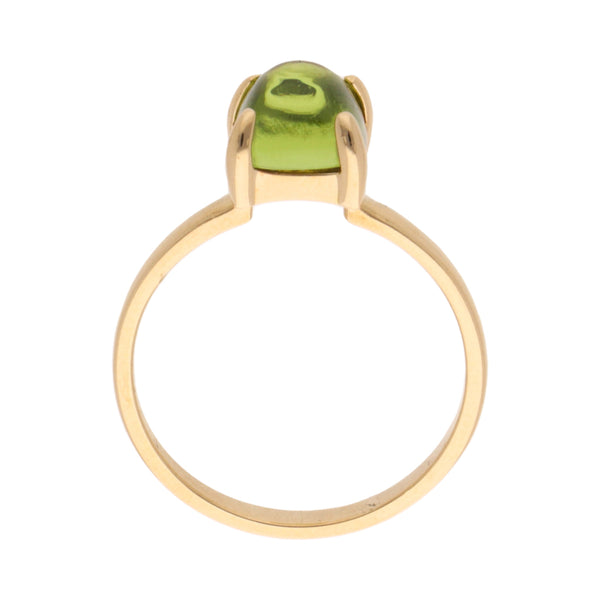 Anillo diseño especial con sintético en oro amarillo 18 kilates.