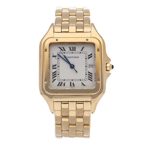 Reloj Cartier para dama/unisex modelo Panthere en oro amarillo 18 kilates.