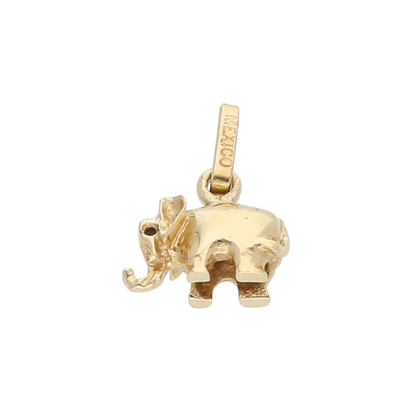 Dije diseño especial motivo elefante en oro amarillo 14 kilates.