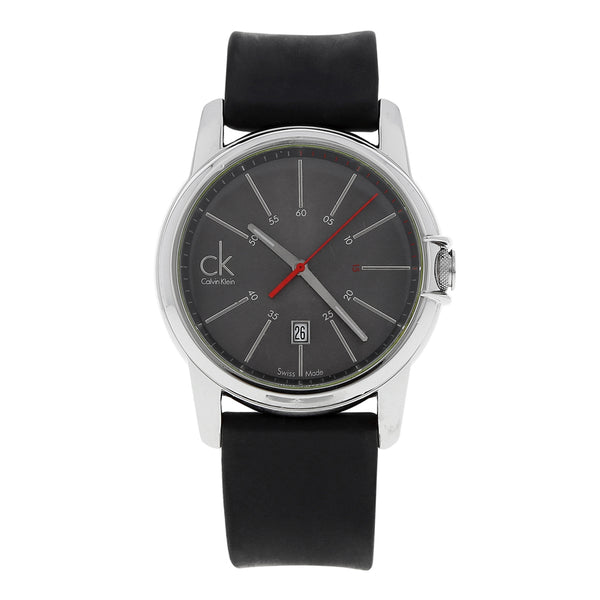 Reloj Calvin Klein para caballero en acero inoxidable correa silicona.