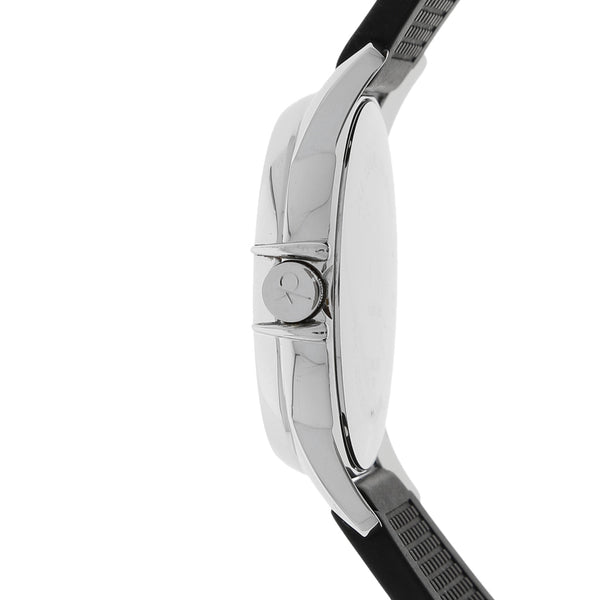 Reloj Calvin Klein para caballero en acero inoxidable correa silicona.