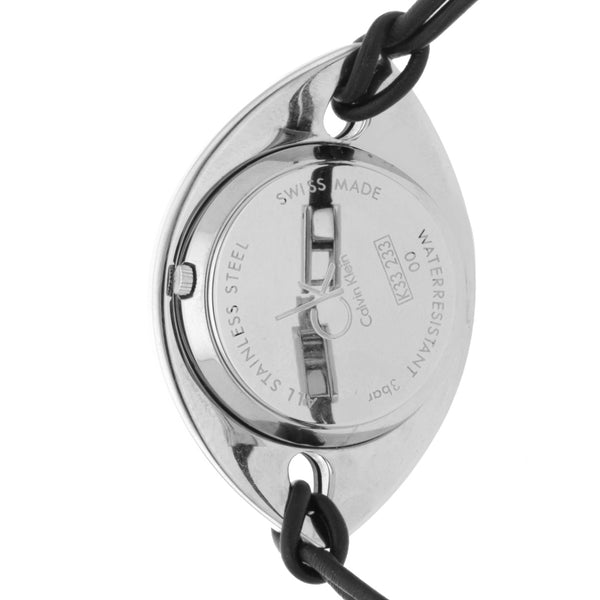 Reloj Calvin Klein para dama en acero inoxidable correa piel,